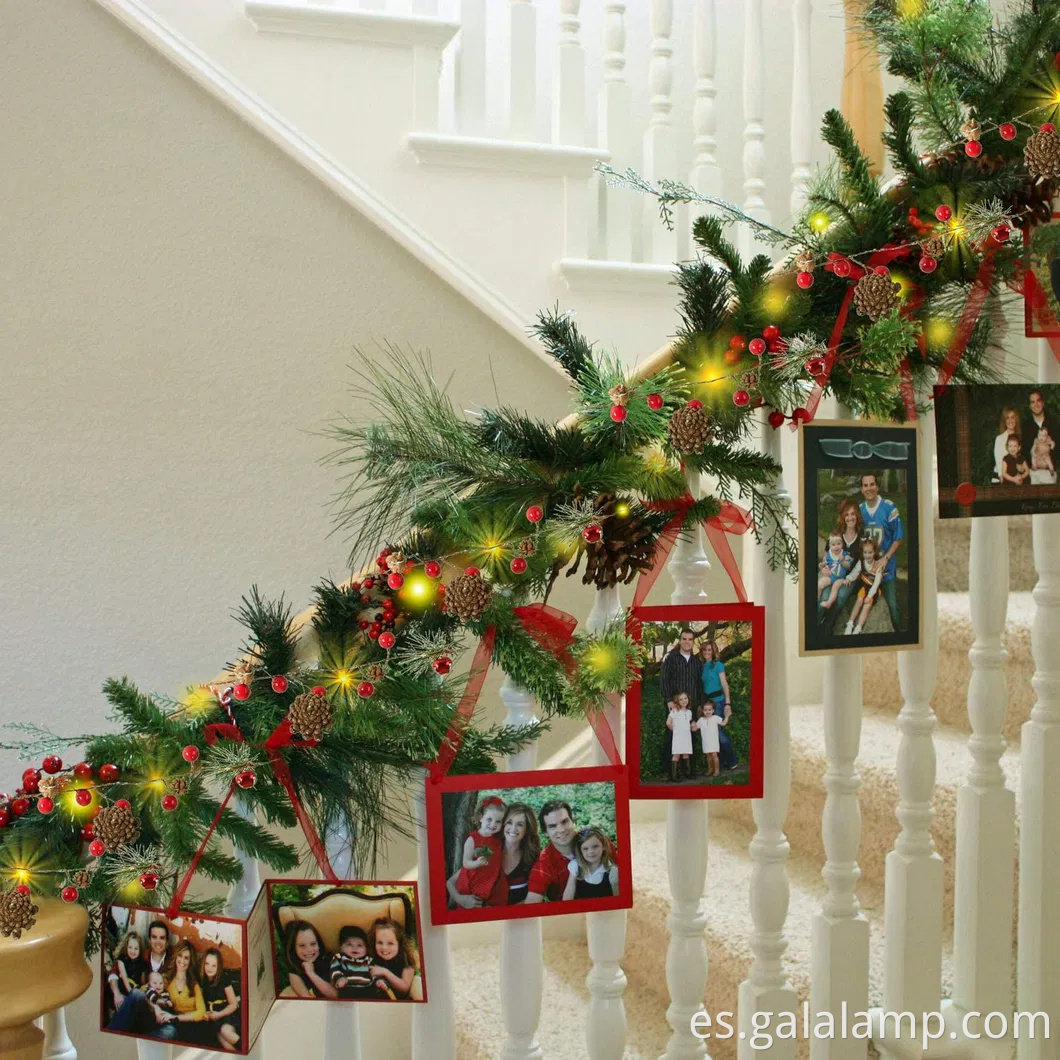 Encantadoras luces de hadas LED de pino cono para decoración navideña